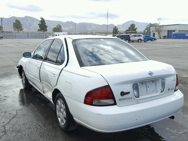 3N1CB51D62L612959 - 2002 NISSAN SENTRA XE WHITE photo 3