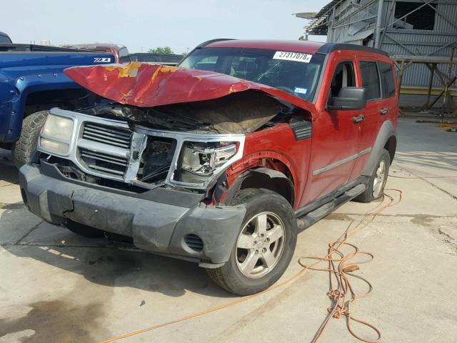 1D8GU28K07W529400 - 2007 DODGE NITRO SXT RED photo 2