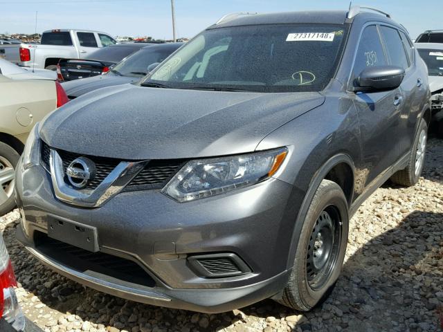 KNMAT2MT6GP728970 - 2016 NISSAN ROGUE S GRAY photo 2