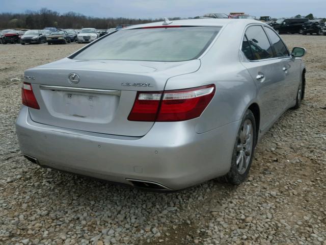 JTHGL46F575015775 - 2007 LEXUS LS 460L SILVER photo 4