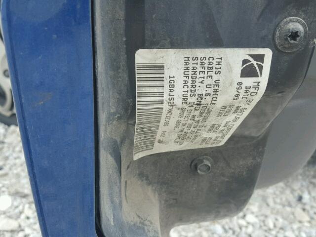 1G8AJ52FX4Z121985 - 2004 SATURN ION LEVEL BLUE photo 10