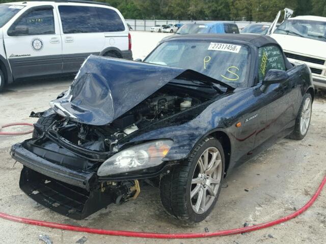 JHMAP21414T000850 - 2004 HONDA S2000 BLACK photo 2