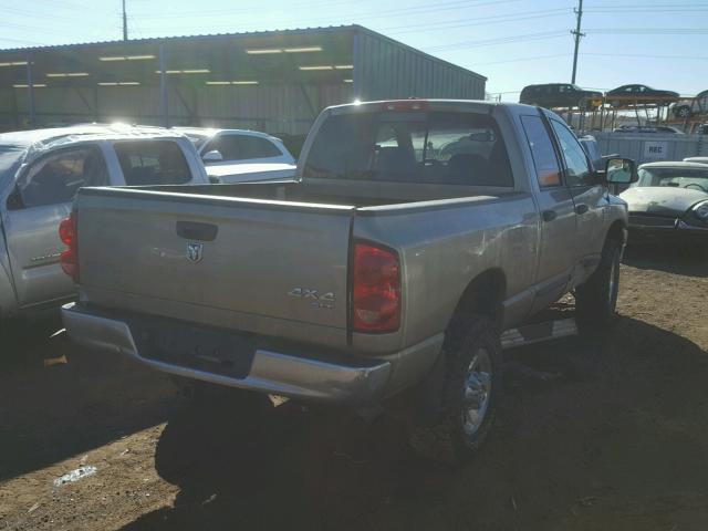 1D7KS28C87J534886 - 2007 DODGE RAM 2500 S BEIGE photo 4