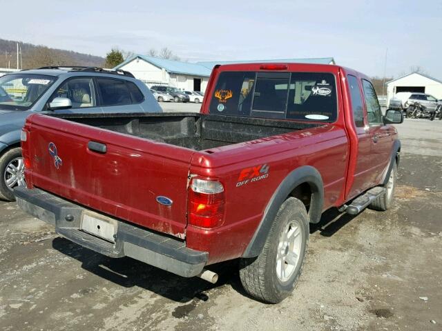 1FTZR45E25PA15820 - 2005 FORD RANGER SUP RED photo 4