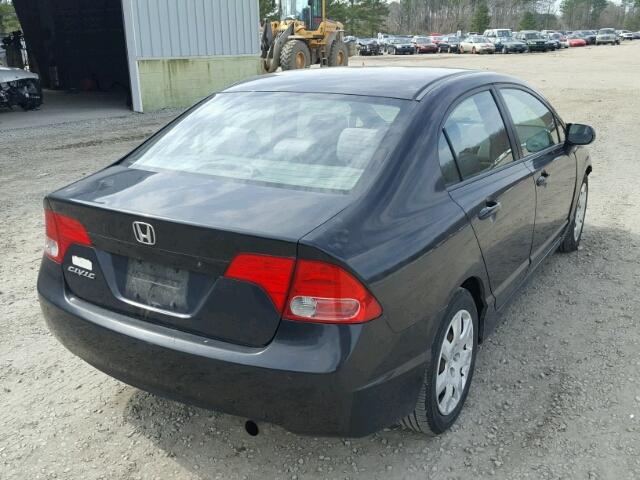 1HGFA16587L129534 - 2007 HONDA CIVIC LX BLACK photo 4