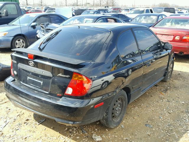 KMHCG35C84U312364 - 2004 HYUNDAI ACCENT GL BLACK photo 4