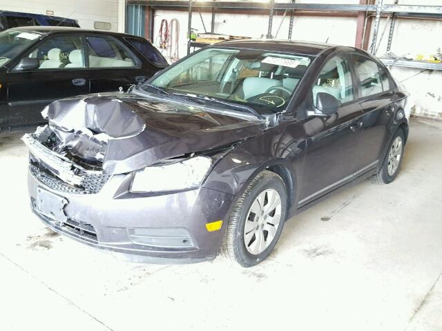 1G1PA5SHXE7479448 - 2014 CHEVROLET CRUZE LS GRAY photo 2