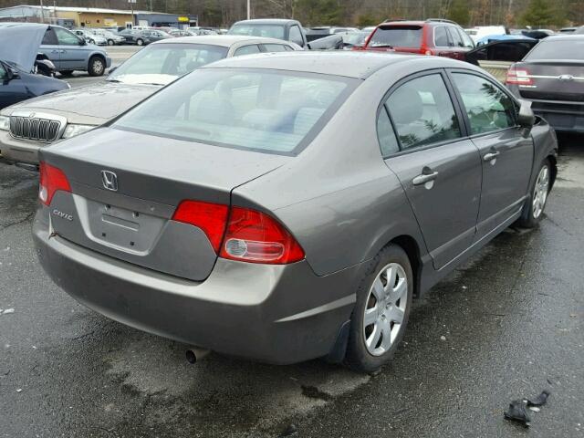 1HGFA16517L088423 - 2007 HONDA CIVIC LX GRAY photo 4