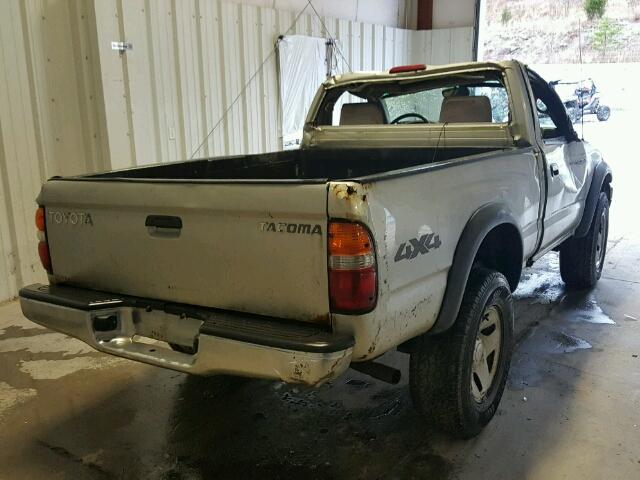 5TEPM62N31Z815597 - 2001 TOYOTA TACOMA SILVER photo 4