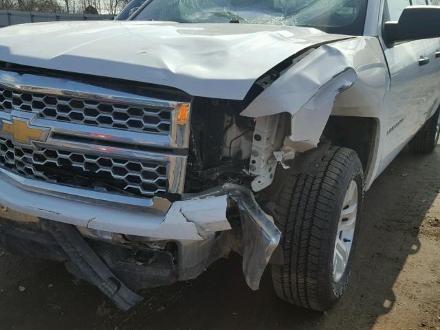 1GCVKRECXEZ331534 - 2014 CHEVROLET SILVERADO WHITE photo 9