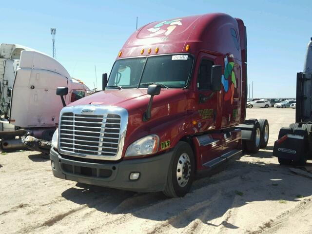 1FUJGLDR2CSBA3611 - 2012 FREIGHTLINER CASCADIA 1 BURGUNDY photo 2