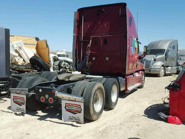 1FUJGLDR2CSBA3611 - 2012 FREIGHTLINER CASCADIA 1 BURGUNDY photo 4