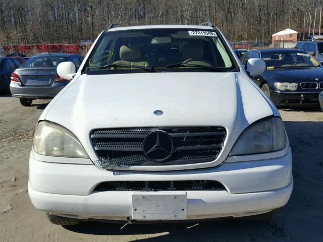 4JGAB54E51A251377 - 2001 MERCEDES-BENZ ML 320 WHITE photo 9