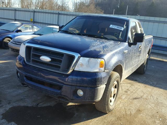 1FTRX14W77FA40591 - 2007 FORD F150 BLUE photo 2