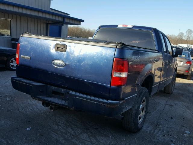 1FTRX14W77FA40591 - 2007 FORD F150 BLUE photo 4