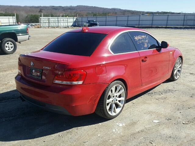 WBAUC9C52CVM11652 - 2012 BMW 135 I RED photo 4