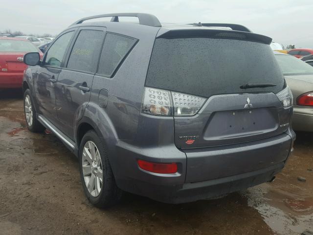 JA4JT3AW3AZ005815 - 2010 MITSUBISHI OUTLANDER GRAY photo 3