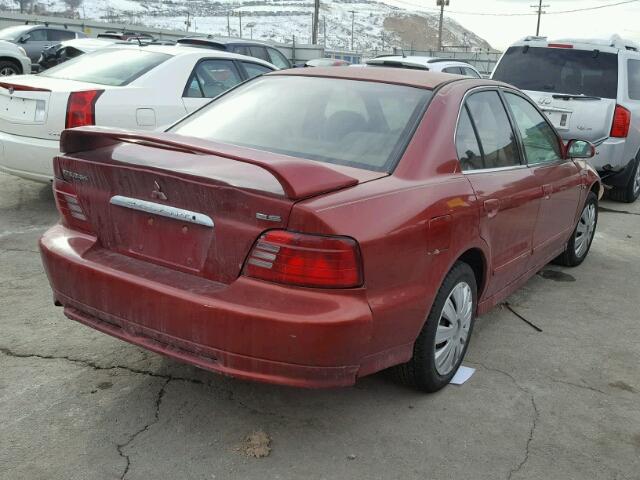 4A3AA46LXXE073610 - 1999 MITSUBISHI GALANT ES RED photo 4