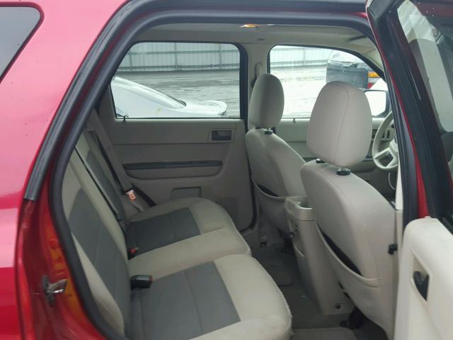 1FMCU03148KA39272 - 2008 FORD ESCAPE XLT RED photo 6