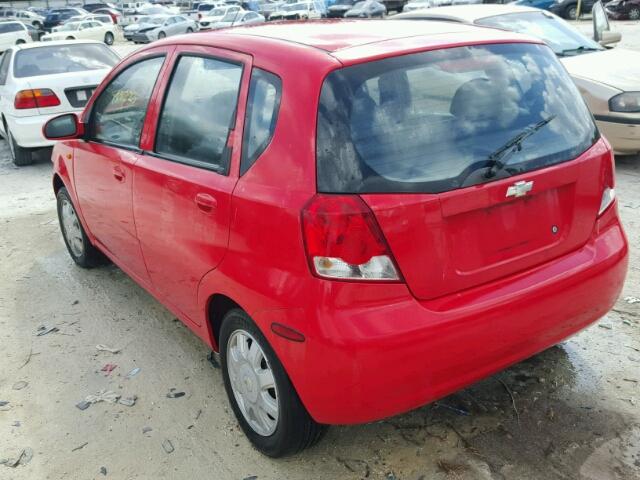 KL1TJ62694B252104 - 2004 CHEVROLET AVEO LS RED photo 3