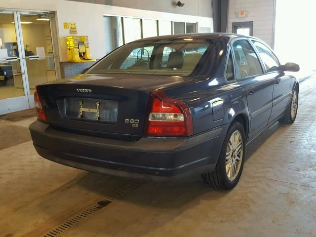 YV1TS92DX21254141 - 2002 VOLVO S80 BLUE photo 4