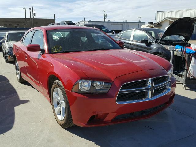 2C3CDXBG6DH612830 - 2013 DODGE CHARGER SE RED photo 1