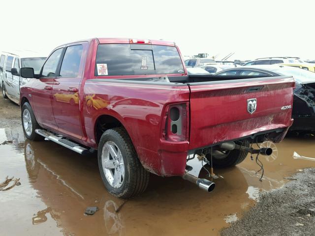 1D7RV1CTXBS544877 - 2011 DODGE RAM 1500 BURGUNDY photo 3