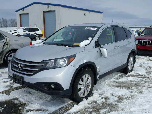 2HKRM4H5XCH634958 - 2012 HONDA CR-V EX SILVER photo 2