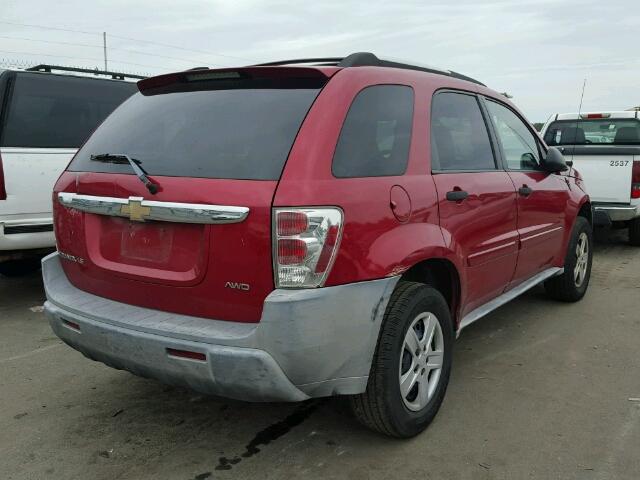 2CNDL23F856067010 - 2005 CHEVROLET EQUINOX LS RED photo 4