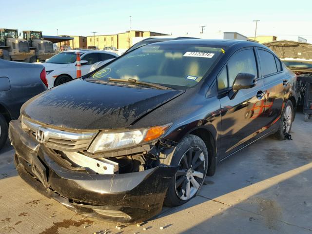 2HGFB2F84CH582084 - 2012 HONDA CIVIC EX BLACK photo 2