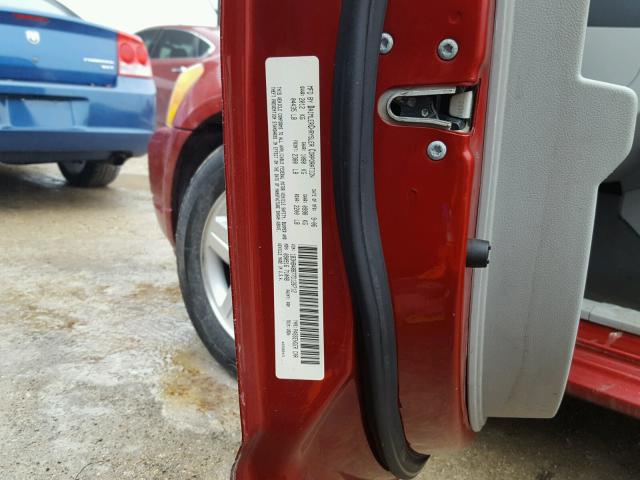 1B3HB48B77D126712 - 2007 DODGE CALIBER SX RED photo 10