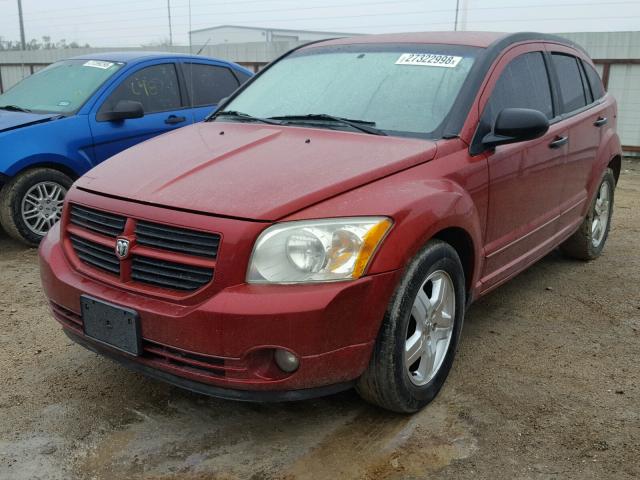 1B3HB48B77D126712 - 2007 DODGE CALIBER SX RED photo 2