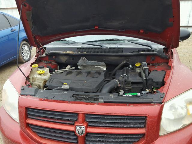 1B3HB48B77D126712 - 2007 DODGE CALIBER SX RED photo 7