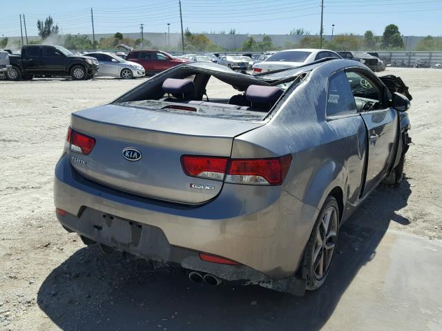 KNAFW6A34A5249181 - 2010 KIA FORTE SX CHARCOAL photo 4