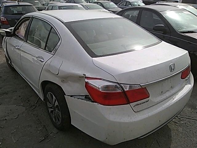 1HGCR2F39EA272727 - 2014 HONDA ACCORD LX WHITE photo 3