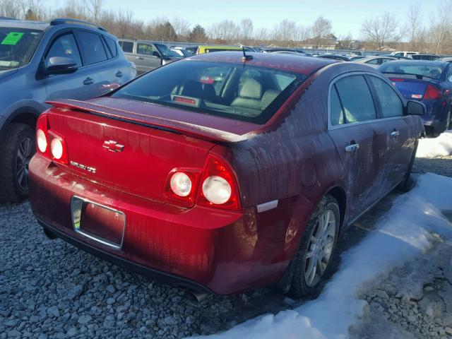 1G1ZE5E74AF208952 - 2010 CHEVROLET MALIBU LTZ Қызыл фото 4