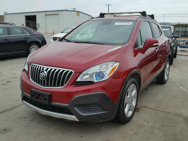 KL4CJASB4GB547943 - 2016 BUICK ENCORE MAROON photo 2