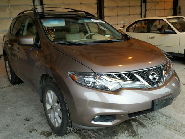 JN8AZ1MW9CW215221 - 2012 NISSAN MURANO S GOLD photo 1