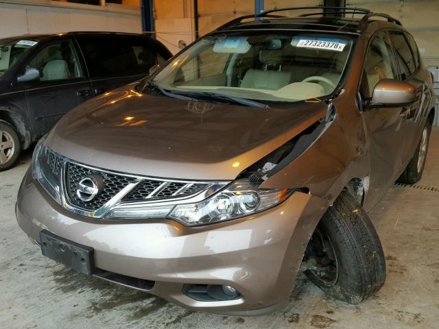 JN8AZ1MW9CW215221 - 2012 NISSAN MURANO S GOLD photo 2