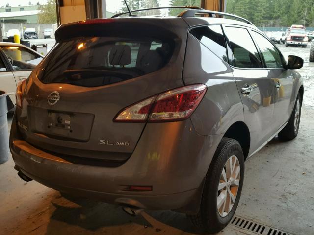 JN8AZ1MW9CW215221 - 2012 NISSAN MURANO S GOLD photo 4