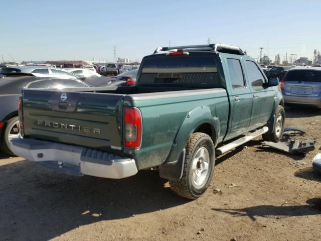 1N6ED29X02C369042 - 2002 NISSAN FRONTIER C GREEN photo 4