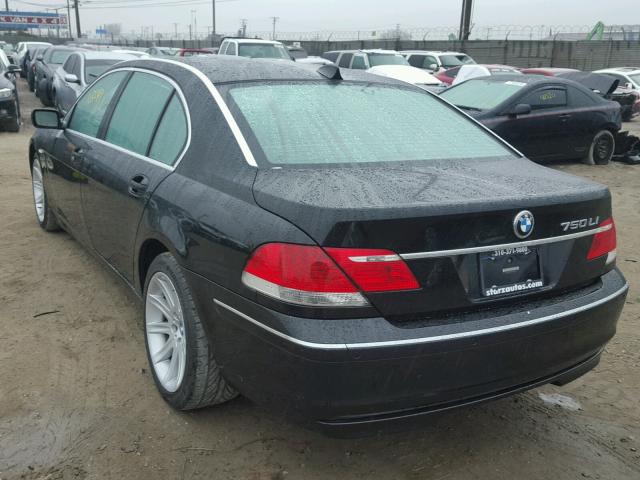 WBAHN83506DT31833 - 2006 BMW 750 LI BLACK photo 3