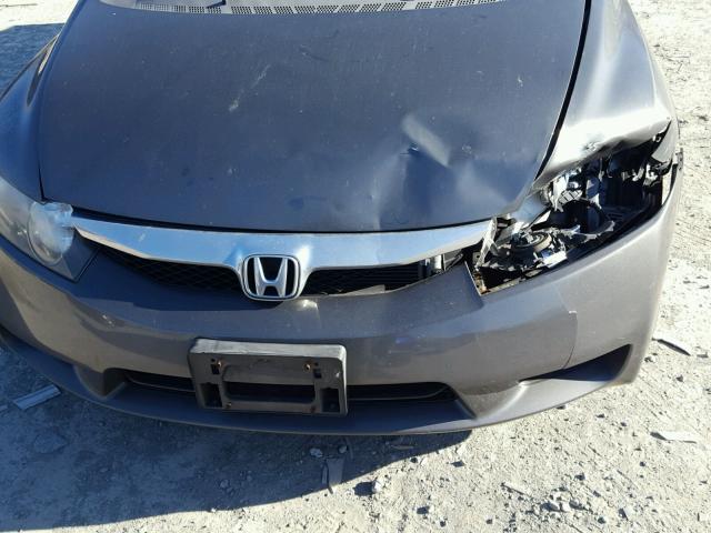 2HGFA16619H522414 - 2009 HONDA CIVIC GRAY photo 9