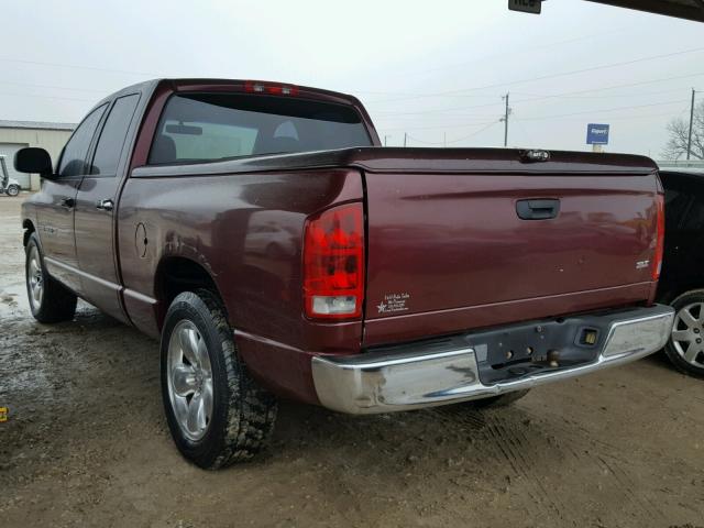 1D7HA18N23J608502 - 2003 DODGE RAM 1500 S BURGUNDY photo 3