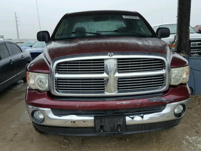 1D7HA18N23J608502 - 2003 DODGE RAM 1500 S BURGUNDY photo 9