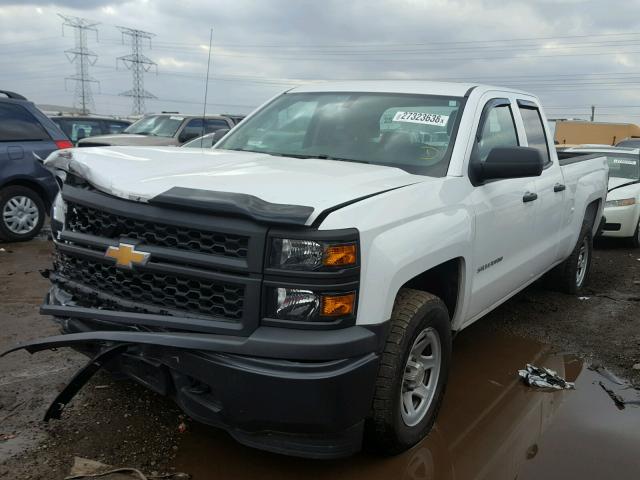 1GCVKPEH5EZ328329 - 2014 CHEVROLET SILVERADO WHITE photo 2