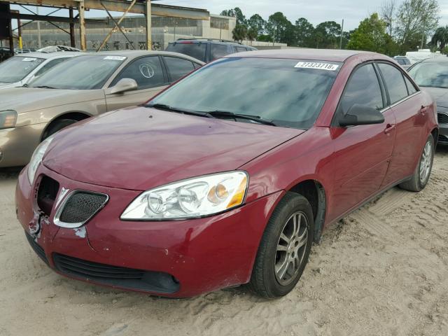 1G2ZG528054114152 - 2005 PONTIAC G6 MAROON photo 2