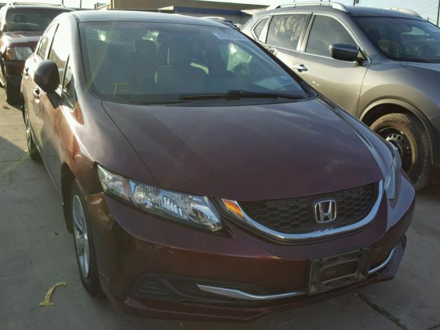 2HGFB2F50DH580145 - 2013 HONDA CIVIC LX RED photo 1