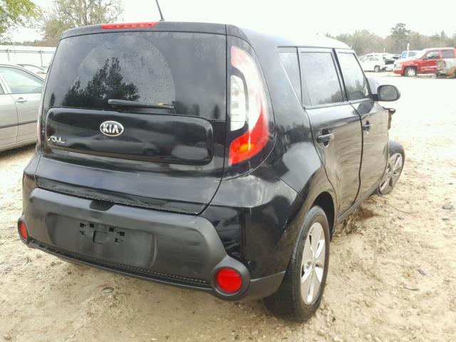 KNDJN2A24F7227161 - 2015 KIA SOUL BLACK photo 4