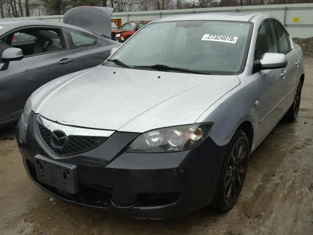 JM1BK32G081877267 - 2008 MAZDA 3 I SILVER photo 2